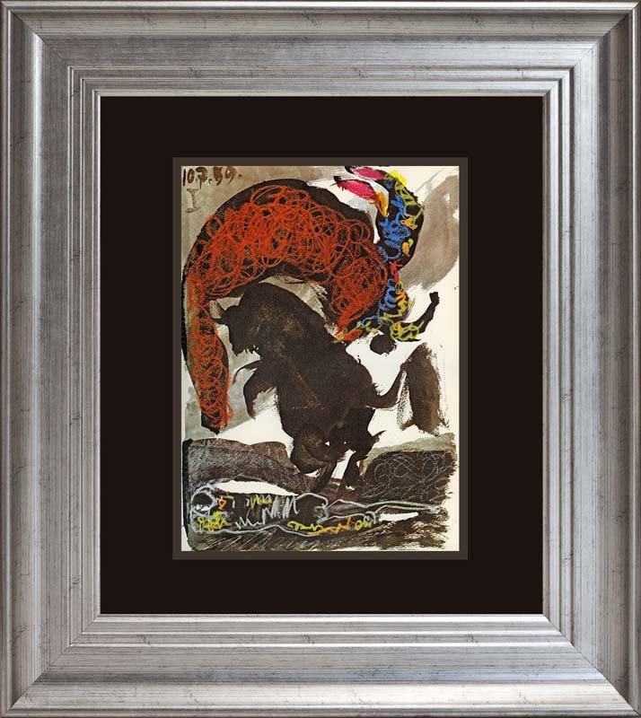 Pablo Picasso (Spanish 1881-1973) Lithograph from 1961: Pablo Picasso (Spanish 1881-1973) Pablo Picasso lithograph from 1961. Approx 24x20 inches. Includes a certificate. Custom framed. Dated by the Artist Art Artwork Artist.