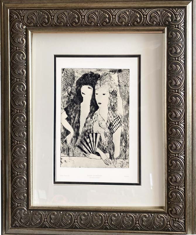 Marie Laurencin Lithograph: Marie Laurencin Lithograph Custom framed and approx 22x18 inches Includes certificate.