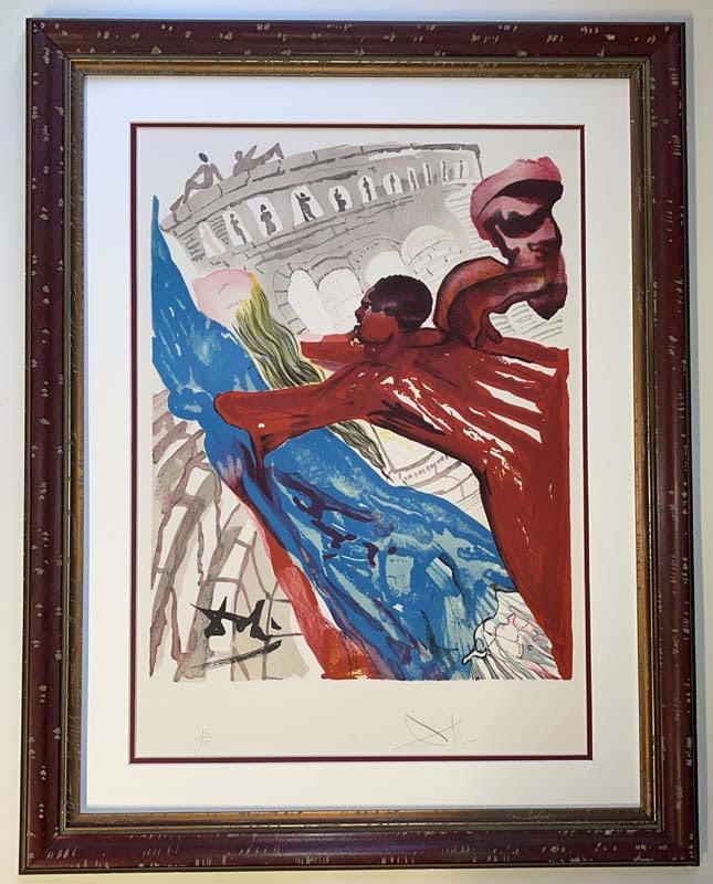 Salvador Dali (Spanish 1904-1989) Limited Edition Mais o belle Diontee from The Art of Loving: Salvador Dali (Spanish 1904-1989) Limited Edition Mais o belle Diontee from The Art of Loving Ovide. 1979. Lithograph in colors. Signed and numbered. Limited Edition. Fingerprint on back for authentic