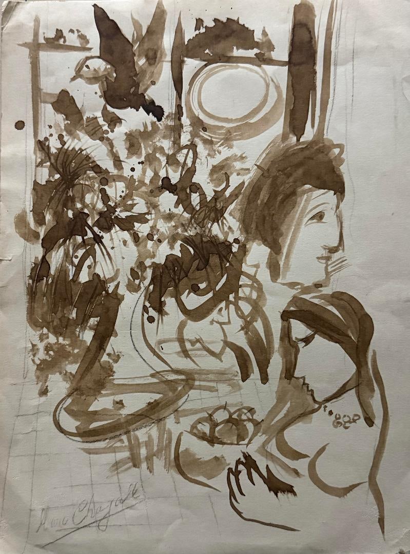 Marc Chagall (Russian-French 1887-1985) Marc Chagall firmado en el lado inferior izquierdo): Marc Chagall (Russian-French 1887-1985) Marc Chagall firmado en el lado inferior izquierdo)Technique: WatercolorMeasures: 34x26 cmProvenance: Private Collection p Art Artwork Artist.