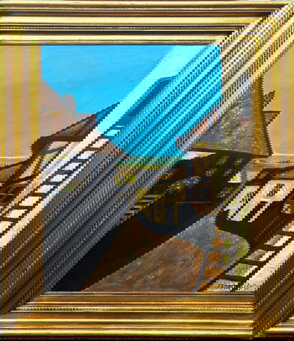 Piedmont original oil painting on canvas from 1962: Original oil painting on canvas by Piedmont. from 1962 One of a kind original. Approx 28x24 inches image size framed as shown. step Art Artwork Artist.