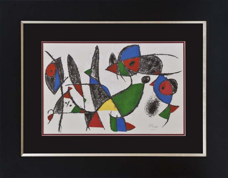 Joan Miro (Spanish 1893-1983) Lithograph hand signed by the artist.: Joan Miro (Spanish 1893-1983) Lithograph hand signed by the artist.Joan Miro Hand Signed Lithograph. This lithograph is hand signed by the artist. Approx 24x26 inches. Includes certificate of authenti