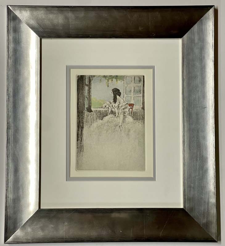 Louis Icart (1888-1950) Hand colored etching from 1940 after Icart: Louis Icart (1888-1950) Original Etching Hand colored Approx 24 x 20 inches Includes certificate and custom framed. Art Artwork Artist.