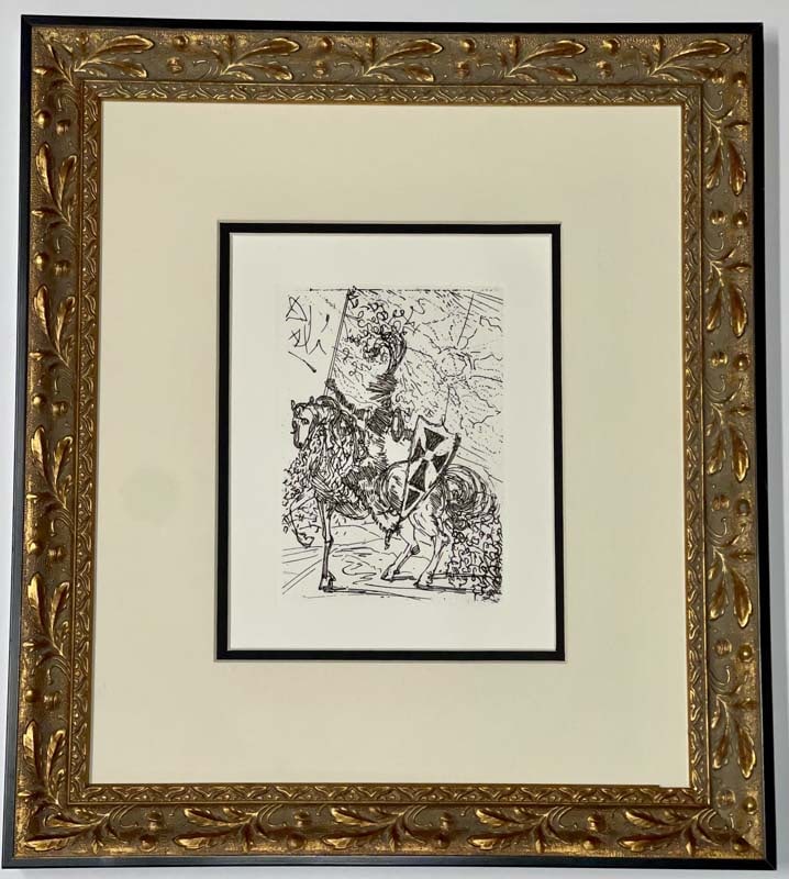 Salvador Dali (Spanish 1904-1989) Limited Edition Etching: Salvador Dali (Spanish 1904-1989) Limited Edition EtchingSalvador Dali Etching Custom framed and includes certificate of authenticity. 1970 Art Artwork Artist.
