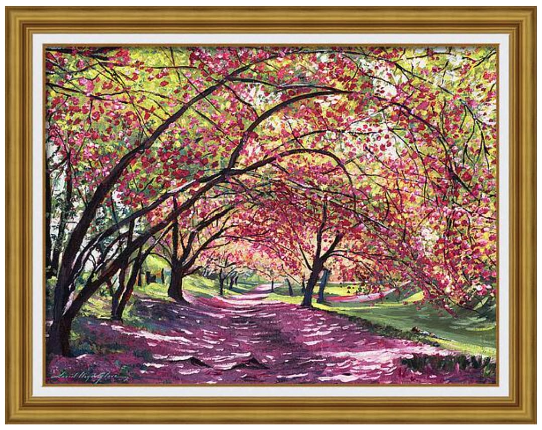David Lloyd Glover (Canadian 1949) Weekend in the Spring Park Original Mixed Media Painting on: Mixed media original by David Lloyd Glover. Hand signed by the artist. On canvas. Approx 18x24 inches image size. Custom framed and includes certificate. This work was purchased directly from the arti