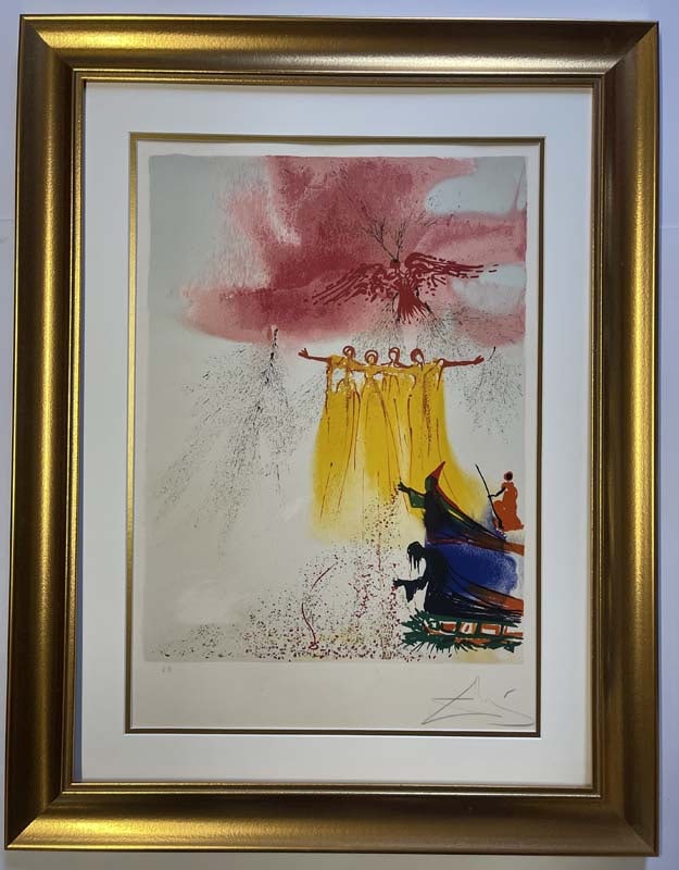 Salvador Dali (Spanish 1904-1989) Limited Edition Lithograph in colors: Salvador Dali (Spanish 1904-1989) Limited Edition Lithograph in colorsSalvador Dali Limited Edition Lithograph in colors Hand signed and numbered. Approx 32x26 inches Custom framed and includes certif