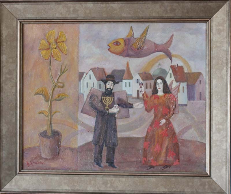 Alex Khoms Original oil The Gift: Original Painting on canvas by Alex Khoms Approx 20x16 inches image size. One of a kind original Hand signed by the artist. Includes certificate of authenticity. Art Artwork Artist.