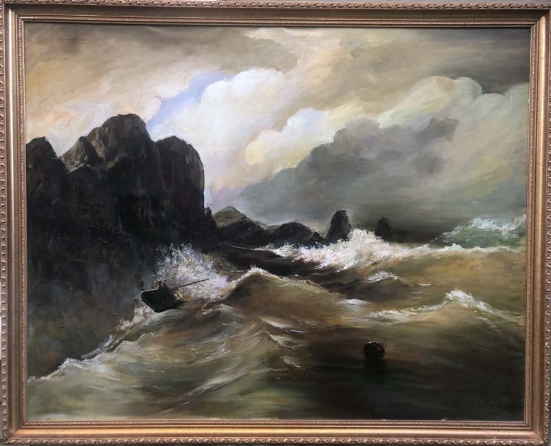 Original oil painting on canvas by Grineva.: Original oil painting on canvas Hand signed by the artist. Grineva One of a kind. Original 40x30 image size in inches. Custom framed. Includes Certificate of Authenticity. Art Artwork Artist.