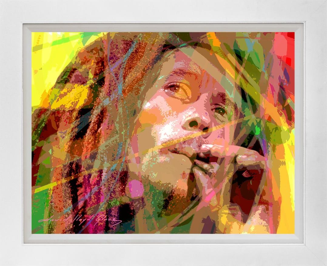 David Lloyd Glover (Canadian 1949) Bob Marley Mixed Media original canvas by David Lloyd Glover (1 of 1)