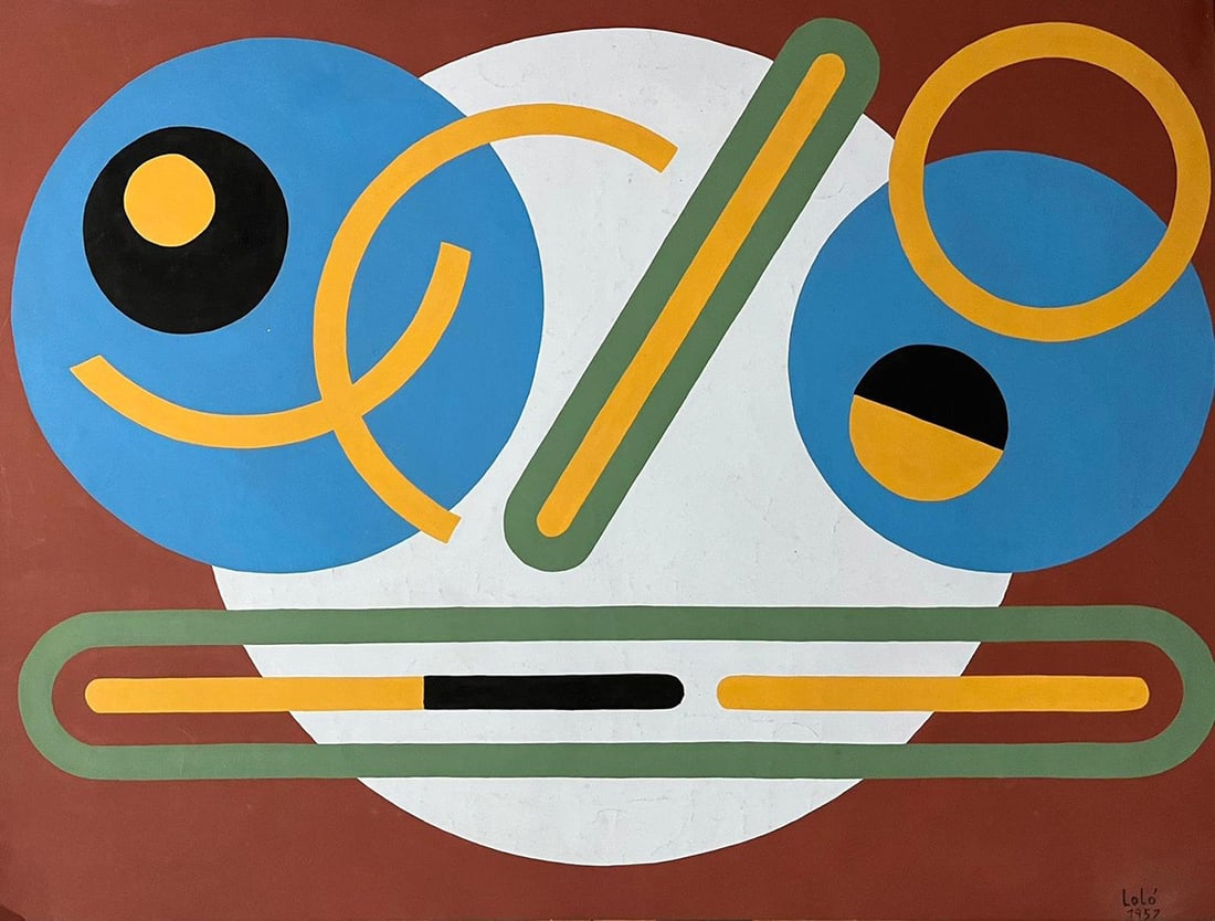 Lolo Soldevilla (1901-1971) Original on board: Lolo Soldevilla (1901-1971)Technique: Tempera on boardTitle: Geometric figures 29x22 inches image size Measurements: 56 x 73 cmProvenance: Private collectionBiography:Loló Soldevilla was a Cuban pain