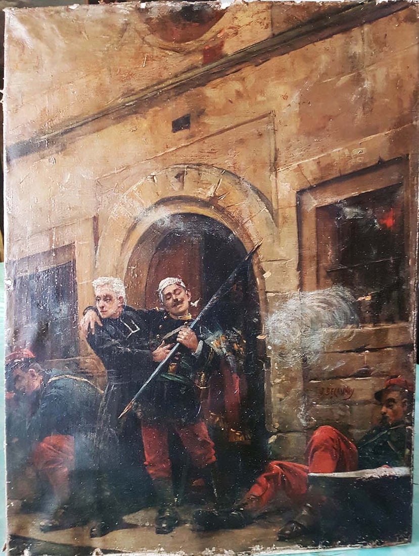 Jules Delaunay Original oil painting on canvas: Jules Delaunay Original oil painting on canvas. Approx. 20x14 inches. Hand signed by the artist. One-of-a-kind original. Art Artwork Artist.