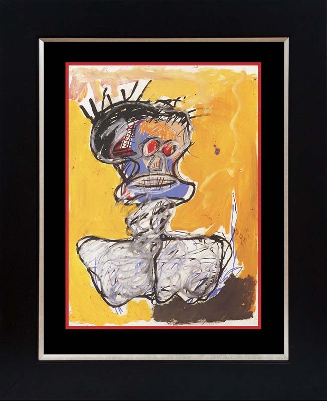 Jean-Michel Basquiat (American 1960-1988) Lithograph after Basquiat from 1986: Jean-Michel Basquiat (American 1960-1988) Jean-Michel Basquiat (American 1960-1988) Color Plate Lithograph from 1984 Approx 24 x20 inches Custom framed and includes certificate Art Artwork Artist.