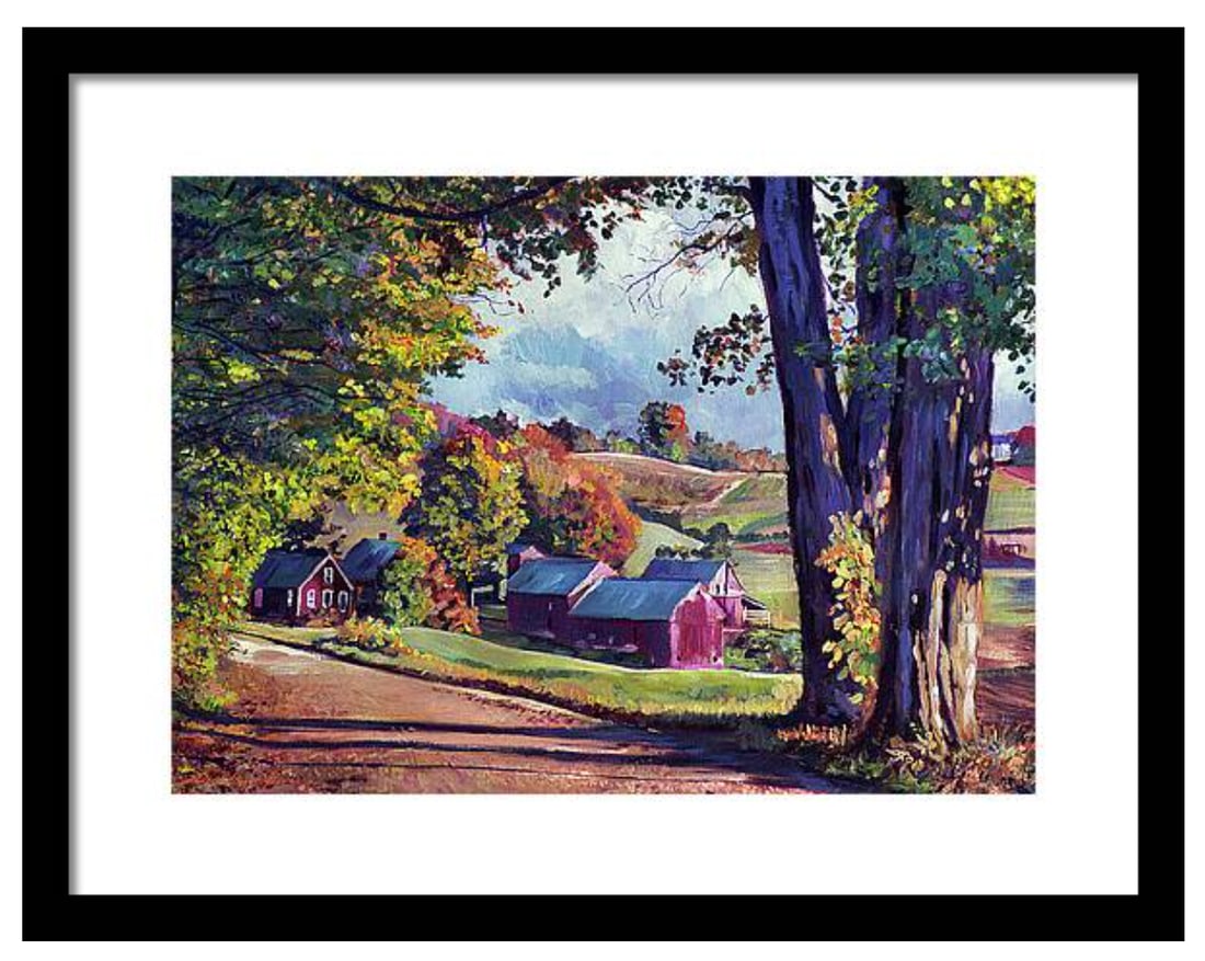 David Lloyd Glover (Canadian 1949) Down on the Farm Original. Mixed Media on canvas by David Lloyd: Down on the Farm Original Mixed Media Painting on canvas by David Lloyd Glover Hand signed by the artist One of a kind original. Approx 24x18 inches image size. Custom framed. Includes Certificate of