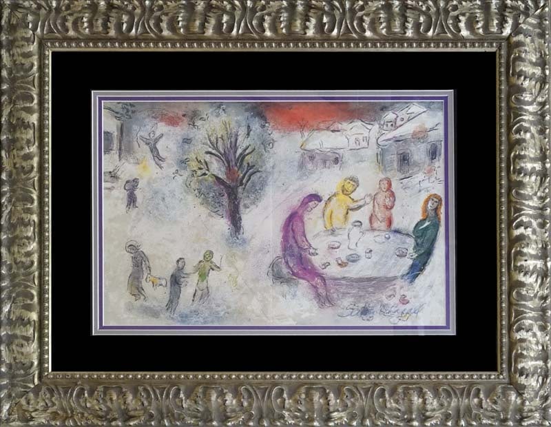Marc Chagall (Russian-French 1887-1985 Marc Chagall Lithograph Hand signed (1 of 1)