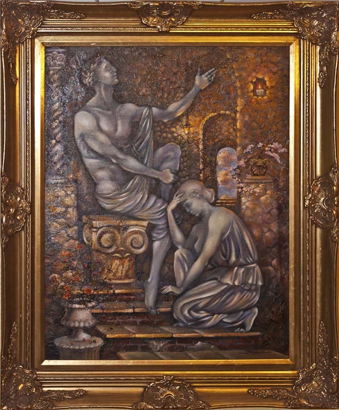 Mixed media original painting on canvas by Arina Poetry: Mixed Media Original Painting on canvas by Arina. Hand signed by the artist. Approx 24x30 inches. Includes certificate of authenticity. This work was purchased directly from the artist. Art Artwork Ar