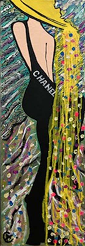 Blondie Original Painting on canvas by Art Chorny: Blondie Original Painting on canvas by Art Chorny Approx 30x15 inches One of a kind original Hand signed by the artist and includes certificate of authenticity. This comes framed. Art Artwork Artist.