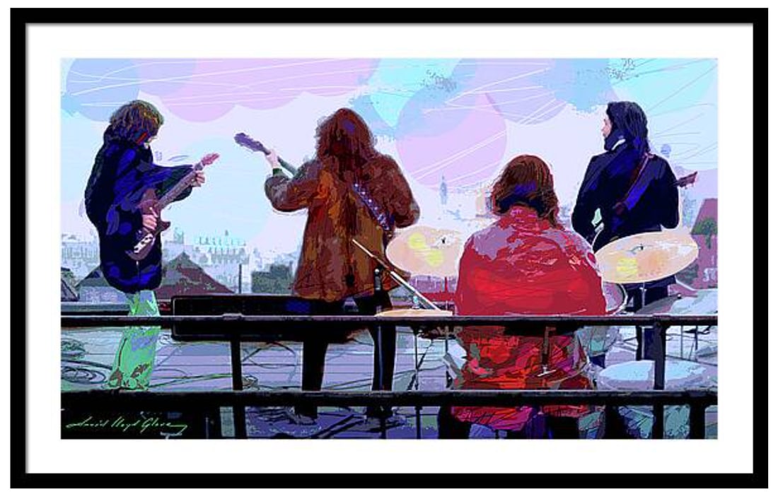 Beatles Original Mixed Media Painting on canvas Get Back by David Lloyd Glover (Canadian 1949) (1 of 1)