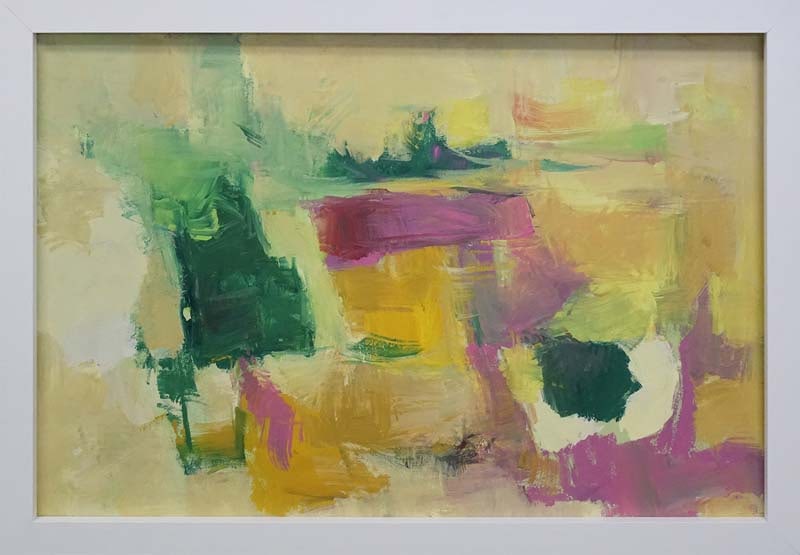 Michael Schofield (American 1947) original abstract on canvas: Michael Schofield (American 1947) Original Painting on canvas. Hand signed by the artist. Approx 30 x 40 inches. One-of-a-kind original. Includes certificate. Custom framed. This work was purchased di