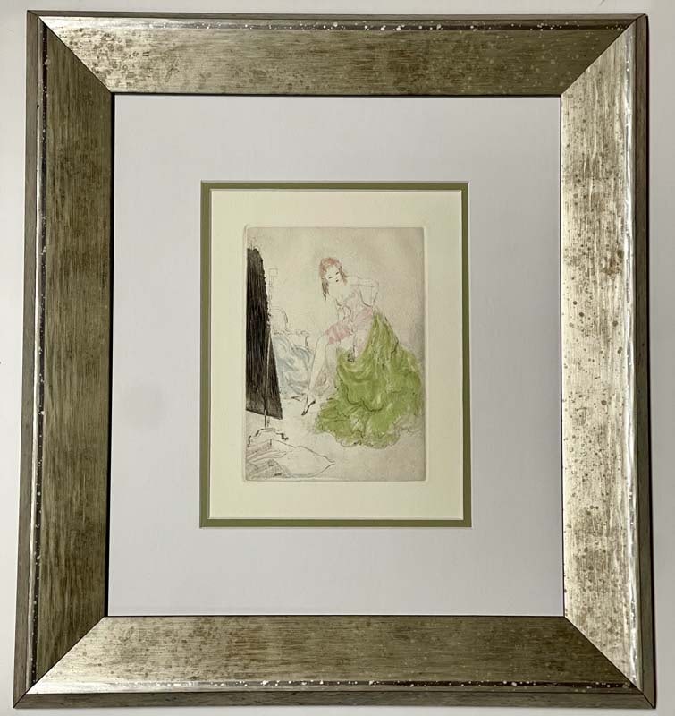Louis Icart (1888-1950) Hand colored etching from 1940 after Icart: Louis Icart (1888-1950) Original Etching Hand colored Approx 24 x 20 inches Includes certificate and custom framed. Art Artwork Artist.