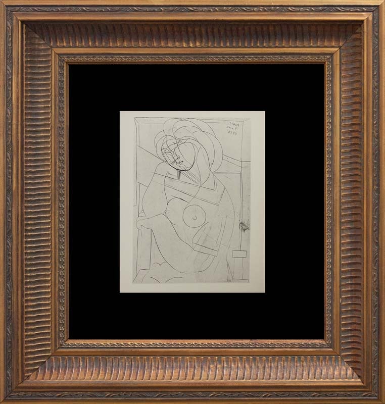 Pablo Picasso (Spanish 1881-1973) Lithograph 1956 Mourlot Press Vollard Suite: Pablo Picasso (Spanish 1881-1973) Lithograph 1956 Mourlot Press in Paris France. These 1956 Picasso Vollard Suite Lithographs are highly sought after since the 1933 etchings are now almost unattainabl