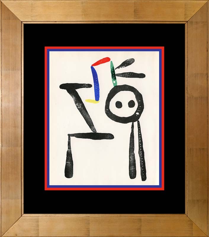 Joan Miro (Spanish 1893-1983) Original Lithograph from 1959: Joan Miro (Spanish 1893-1983) 1959 Lithograph from Mourlot Press in Paris. Approx 20x24 inches. Professionally framed. Includes Certificate of Authenticity. Art Artwork Artist.