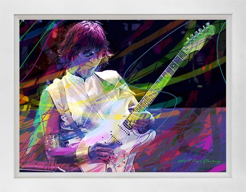 David Lloyd Glover (Canadian 1949) Jeff Beck Bolero Original Mixed Media Painting on canvas David (1 of 1)