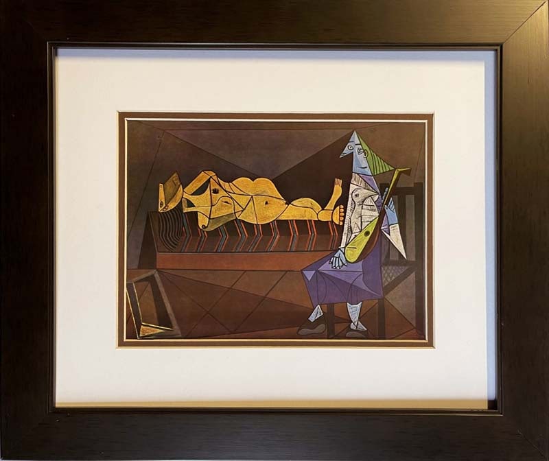 Pablo Picasso (Spanish 1881-1973) Color Plate Lithograph: Pablo Picasso (Spanish 1881-1973) color plate lithograph 24x20 inches. Custom framed. Includes Certificate of Authenticity. Art Artwork Artist.