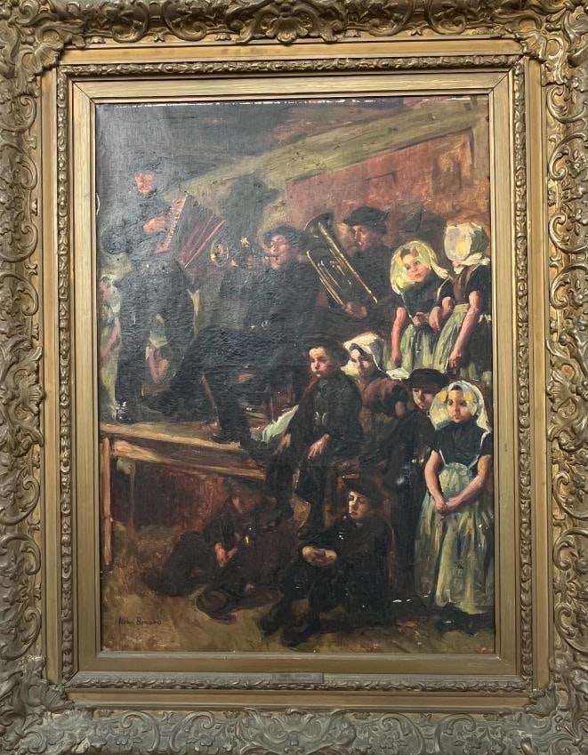 Henri Georges Breard (1873-1939) The Orchestra oil painting on canvas (1 of 1)