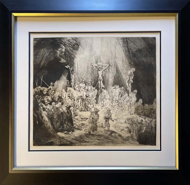 Rembrandt (Dutch, 1606-1669) Etching from the original copper plates created by Amand Durand Christ : Rembrandt (Dutch, 1606-1669) Etching from the original copper plates created by Amand Durand Christ crucified between two thievesRembrandt Christ Crucified Between Two Thieves. Etching from the origin