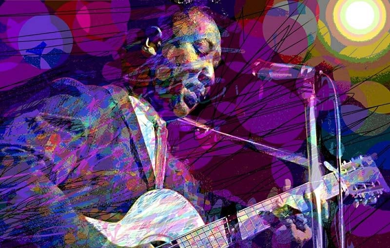 Muddy Waters by David Lloyd Glover (Canadian 1949) Mixed Media Original: Muddy Waters by David Lloyd Glover (Canadian 1949) Mixed Media OriginalMuddy Waters Mixed Media. Original David Lloyd Glover. Mixed media on canvas by David Lloyd Glover. One of a kind. Hand signed by