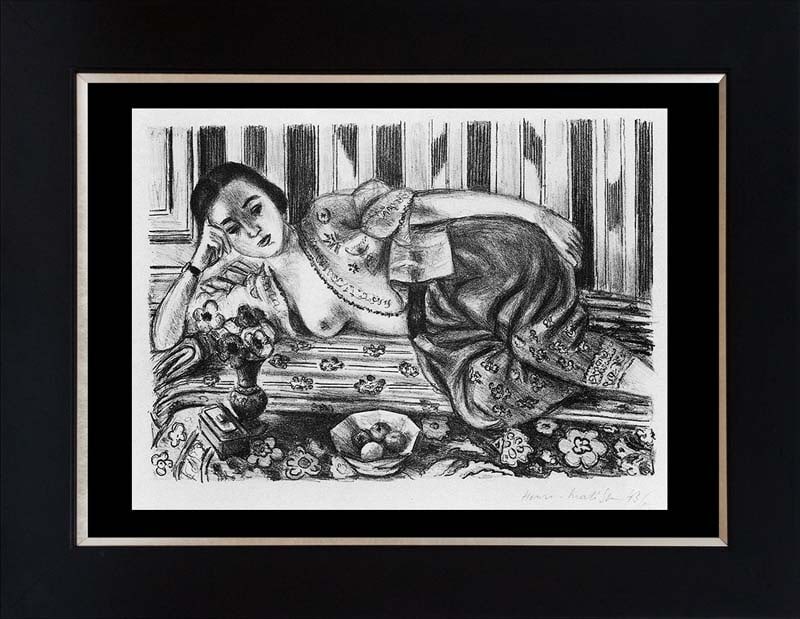 Henri Matisse Lithograph Odalisque from 1968: Henri Matisse Lithograph Odalisque from 1968Henri Matisse Lithograph Odalisque from 1968. Approx 24x20 inches. Professionally framed. Includes certificate.
