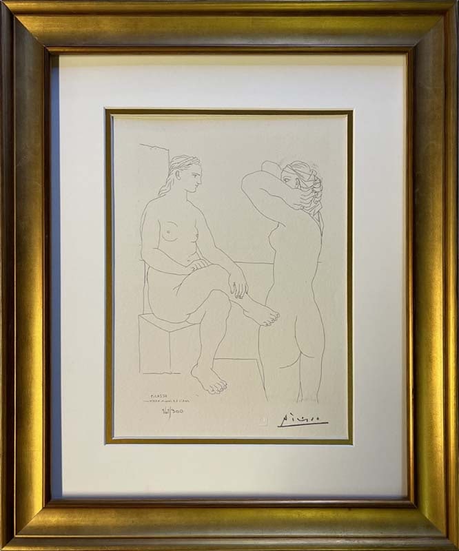 Pablo Picasso (Spanish 1881-1973) lithograph with museum official stamp limited edition of 300 numbe: Pablo Picasso (Spanish 1881-1973) lithograph with museum official stamp limited edition of 300 numberedPablo Picasso Lithograph from 1990-1992 Suite Vollard. Authorized by the Picasso Family. Each pie