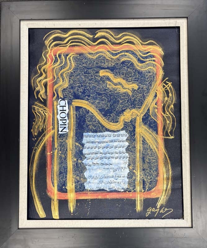 Gaylord Soli (American 1939) Original Painting on canvas by Gaylord Soli: Gaylord Soli (American 1939) - Original acrylic on canvas One of a kind. Hand signed by the artist. Approx. 30x24 inches image size. Includes Certificate of Authenticity. Custom framed. This work was 