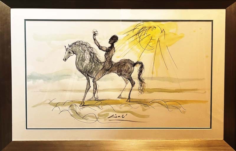 Salvador Dali (Spanish 1904-1989) Original Watercolor Painting on paper in the manner of Salvador (1 of 1)