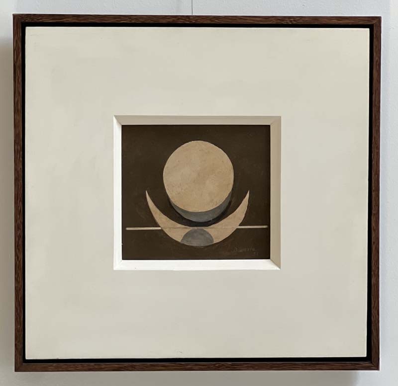 Milton Dacosta. Sobre Formas Lunares: Milton Dacosta Variacoes Sobre Formas Lunares 1954 Gouache on board Signed and dated on lower right 6 X 6 3/4 Framed dimensions 15 X 15 1/2 in very good condition Provenance: Private collection New Yo