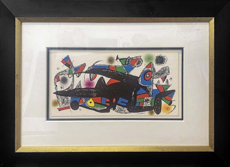 Joan Miro (Spanish 1893-1983) original lLithograph from 1970: Joan Miro (Spanish 1893-1983) origianlLithograph from 1970Joan Miro original Lithograph from 1970 Signed in the plate Limited Edition Custom framed and includes certificate. Approx 26x20 inches Art Ar