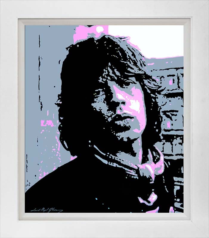 David Lloyd Glover (American 1949) Mick Jagger in London David Lloyd. Glover Rolling Stones. Hand: Mick Jagger in London Rolling Stone Hand Embellished Painting on canvas by David Lloyd Glover Hand signed by the artist. On canvas image size. Approx image size 18x24 inches. Custom framed and include