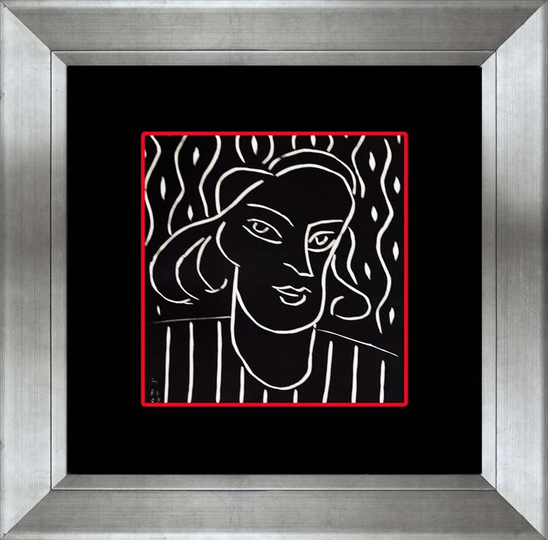 Henri Matisse (French 1869-1954) Linocut 45 years ago: Henri Matisse (French 1869-1954) over 45 year ago special linocut. The signature is in the plate. Approx 22x26 inches. Custom framed. Includes certificate of authenticity. Art Artwork Artist.