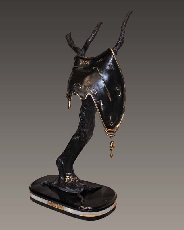 Salvador Dali (Spanish 1904-1989) Tearful Soft Watch Bronze Sculpture: Salvador Dali (Spanish 1904-1989) Tearful Soft Watch Bronze Sculpture AMAZING SALVADOR DALI. Salvador Dali Tearful Soft Watch Bronze Sculpture Tearful Soft Watch -High polished Bronze Sculpture signed