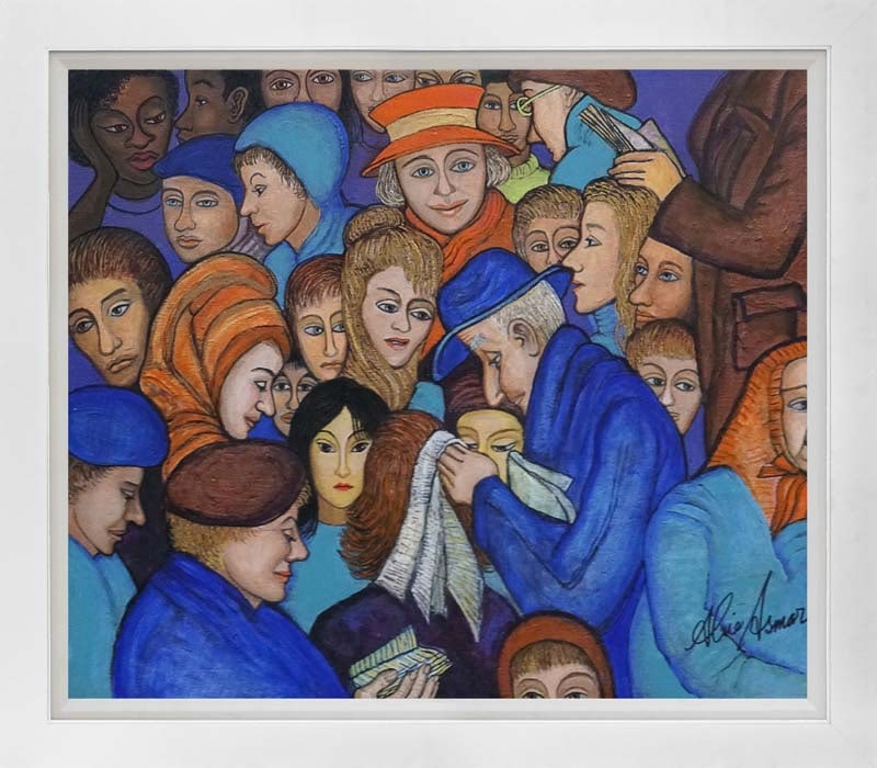 Alice Asmar Mixed Media original: Alice Asmar Artist Proof. Hand signed by the artist. Includes certificate of authenticity. Approx. 24 x 30 This work is purchased directly from the artist. Includes certificate and is custom framed. A