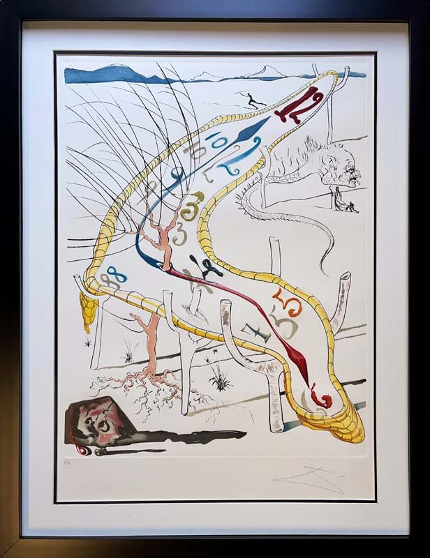 Salvador Dali (Spanish 1904-1989) Limited Edition Intaglio Lithograph Hand signed and numbered: Salvador Dali (Spanish 1904-1989) Limited Edition Intaglio Lithograph Hand signed and numbered Numbered E A Soft Watches The Field Catalog shows the size of this graphic to be:Image Size 29 1/2" x 21 