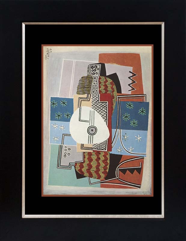 Pablo Picasso (Spanish 1881-1973) Color Plate Lithograph: Pablo Picasso (Spanish 1881-1973) Color Plate Lithograph. Approx 24x20 inches. Custom framed includes certificate. Art Artwork Artist.