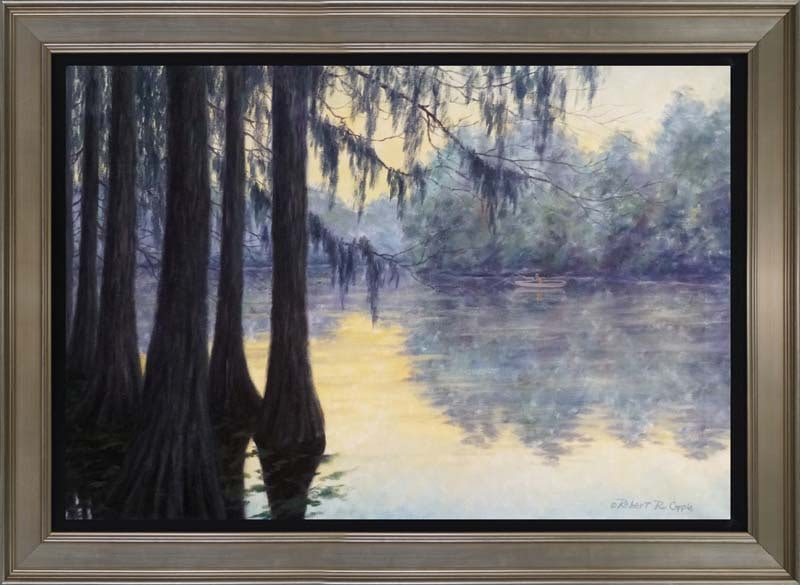 Robert Copple (American 1963) Hand Embellished Painting oil painting on canvas: Hand Embellished Painting on canvas by Robert Copple (American 1963) Approx image size 30x20 inches. Hand signed by the artist. Includes certificate of authenticity. Abstract. This work was purchased 