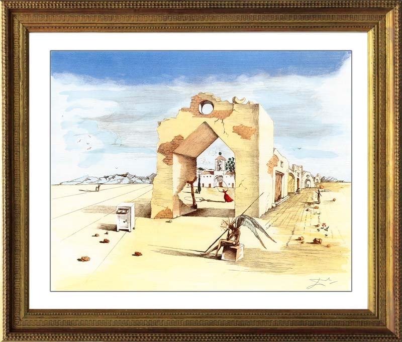 Salvador Dali (Spanish 1904-1989) Paranoid Village Limited Edition Lithograph: Salvador Dali (Spanish 1904-1989) Paranoid Village Limited Edition LithographSalvador Dali-Limited Edition Lithograph- Dali Paranoid Village. The signature is in the plate. Includes Certificate of