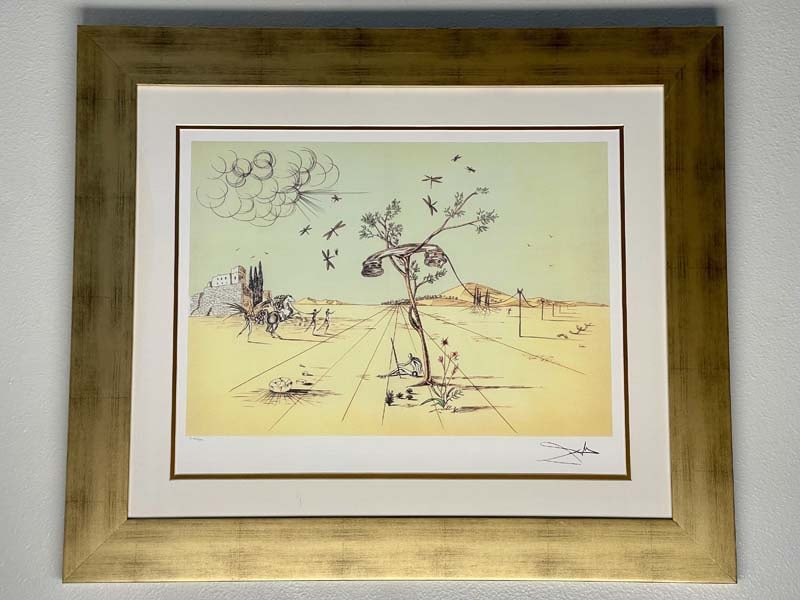 Salvador Dali (Spanish 1904-1989) Communications Salvador Dali Limited Edition Lithograph: Salvador Dali (Spanish 1904-1989) Communications Salvador Dali (Spanish 1904-1989) Limited Edition LithographCommunications Salvador Dali Limited Edition Lithograph signed and numbered Approx 26x18 in