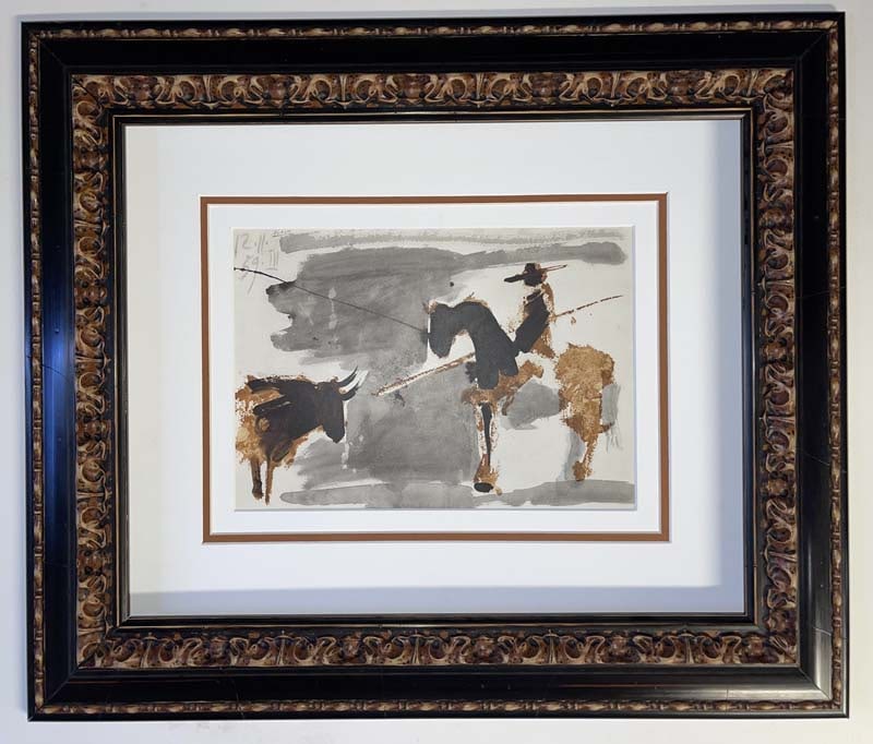 Pablo Picasso (Spanish 1881-1973) Original Lithograph by Pablo Picasso 1960s: Pablo Picasso Original Lithograph by Pablo Picasso (Spanish 1881-1973) 1960s Approx 24x20 inches Custom framed and includes certificate Art Artwork Artist.