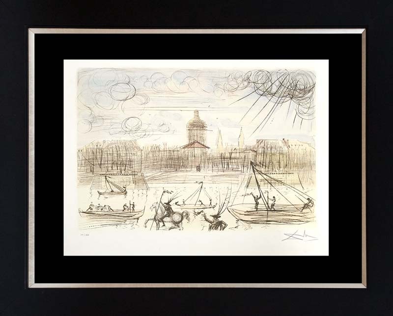 Salvador Dali (Spanish 1904-1989) Academy des Beaux Arts Limited Edition Lithograph: Salvador Dali (Spanish 1904-1989) Academy des Beaux Arts Limited Edition LithographSalvador Dali Limited Edition Lithograph Signed and numbered by the artist in the plate. This comes custom framed and