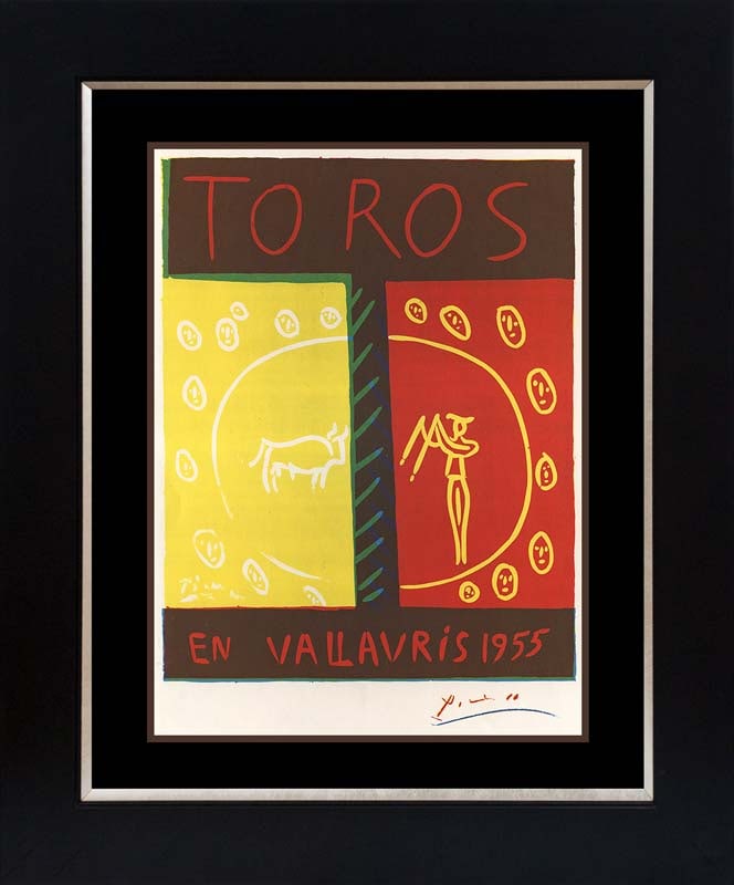 Pablo Picasso (Spanish 1881-1973) Color Plate Lithograph after Picasso: Pablo Picasso (Spanish 1881-1973) Color Plate LIthograph Approx 20x24 inches custom framed Includes certificate. Art Artwork Artist.