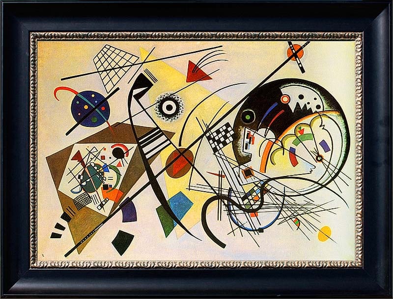 Kandinsky (Russian 1866-1944) Limited Edition Lithograph Unbroken after Kandinsky: Unbroken- After Kandinsky (Russian 1866-1944) Limited Edition ink on canvas Includes Certificate of Authenticity. Approx 24 x 36 inches image the signature is in the plate. Custom framed. Art Artwork 