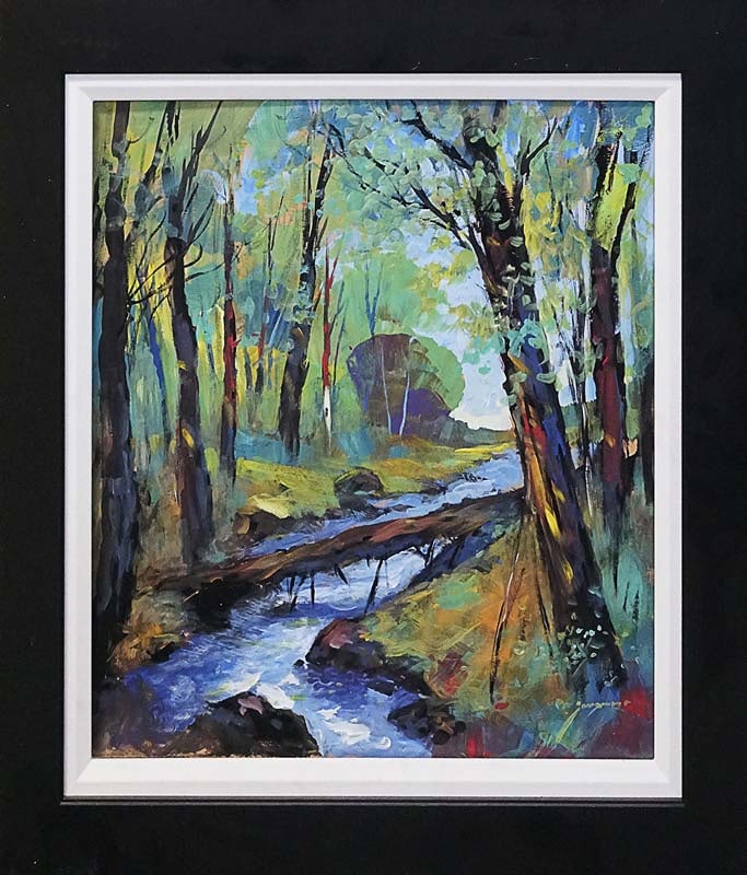 Michael Schofield (American 1947) Original Landscape by Michael Schofield landscape: Michael Schofield (American 1947) Original on board. Hand signed by the artist. Approx 30 x40 inches. One-of-a-kind original. Includes certificate Custom framed. This work was purchased directly from 
